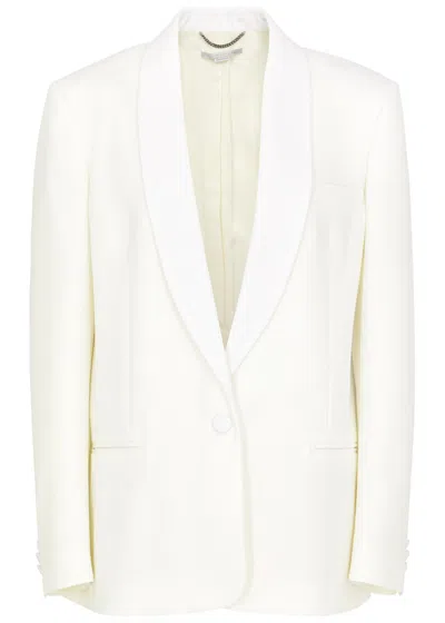 Stella Mccartney Single-breasted Wool Blazer In White