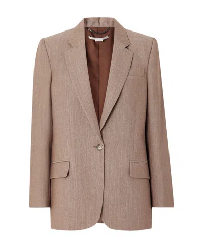 Stella Mccartney Single-breasted Tailored Blazer In Nude