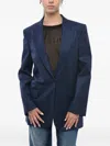Stella Mccartney Single-breasted Wool Jacket In Blue