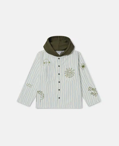 Stella Mccartney Skateboard Print Hooded Jacket In Cream