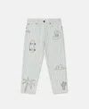 Stella Mccartney Skateboard Print Jeans In Cream