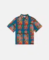 Stella Mccartney Skateboard Print Short Sleeve Shirt In Red/blue