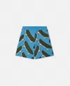 Stella Mccartney Skateboard Print Shorts In Blue