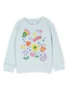 Stella Mccartney Sketchbook-print Crew-neck Sweatshirt In Blue