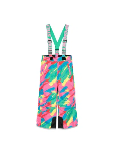 Stella Mccartney Kids' Ski Pants With Suspenders In Multicolour