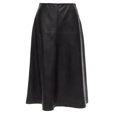 Stella Mccartney Skin Free Vegan Leather A-line Midi Skirt In Black
