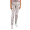 Stella Mccartney Skinny Boyfriend Embroidered Logo Jeans In Grey