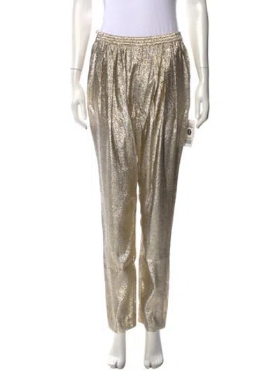 Pre-owned Stella Mccartney Skinny Leg Pants W/ Tags In Gold/metallic