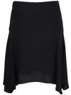 Stella Mccartney Reverse Asymmetric High Waist Skirt In Black
