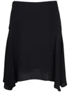 Stella Mccartney Reverse Asymmetric High Waist Skirt In Blue