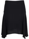 Stella Mccartney Reverse Asymmetric High Waist Skirt In Blue