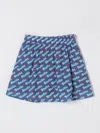 Stella Mccartney Kids All-over Printed Skirt In Petroleum Blue