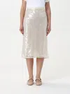 Stella Mccartney Sequined Skirt In Yellow Cream