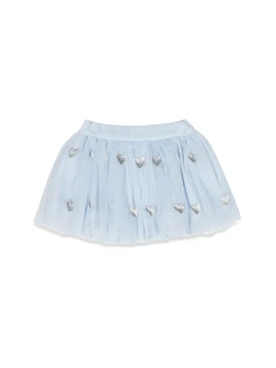 Stella Mccartney Kids' Skirt With Embroidery In Baby Blue
