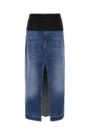 Stella Mccartney Tuxedo Band Skirt With Slit And Pockets In Multi
