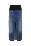 Stella Mccartney Tuxedo Band Skirt With Slit And Pockets In Multi