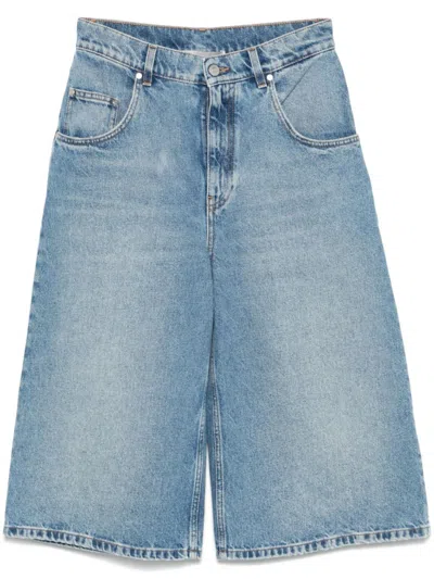 STELLA MCCARTNEY SKY BLUE DENIM COTTON BERMUDA SHORTS