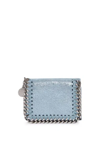 Stella Mccartney Artificial Leather Trifold Wallet In Blue