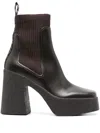 Stella Mccartney Platform Sole Skyla Chelsea Booties 12cm In Black
