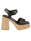 Stella Mccartney Skyla Faux Leather Platform Sandals In Black