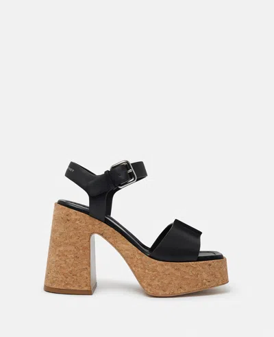 Stella Mccartney Skyla Buckled Platform Sandals In Black