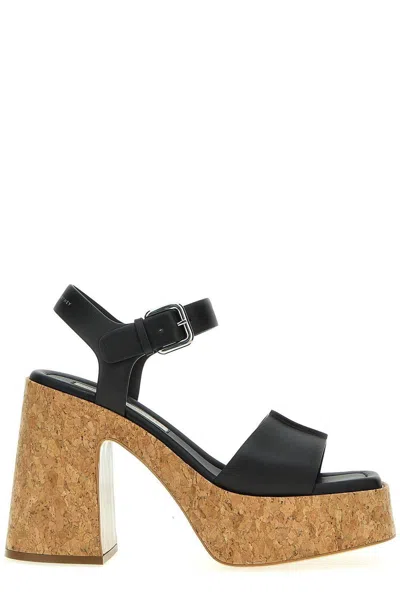 Stella Mccartney Skyla Buckled Platform Sandals In Black