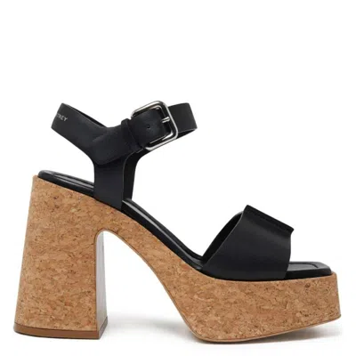 Stella Mccartney Skyla Cork-platform Sandals In Black