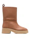 Stella Mccartney Platform Polyurethane Ankle Boot In Brown