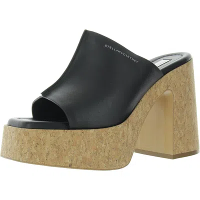 Stella Mccartney Skyla Womens Block Heel Faux Leather Platform Sandals