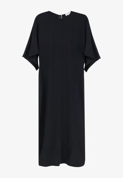 Stella Mccartney Sleeved Midi Dress In Black