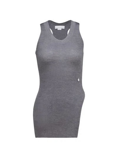 Stella Mccartney Sleeveless Asymmetric Top In Gray