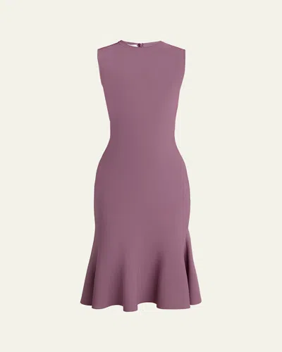 Stella Mccartney Sleeveless Compact Knit Fit-and-flare Dress In Animal Print