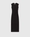 Stella Mccartney Sleeveless Crewneck Lace Midi Dress In Black
