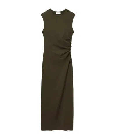 STELLA MCCARTNEY SLEEVELESS CREWNECK TWIST MESH MIDI DRESS