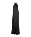Stella Mccartney Draped Halter Dress Chain Embellishment In Black