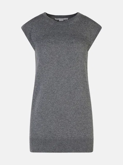 Stella Mccartney Sleeveless Grey Cashmere Sweater