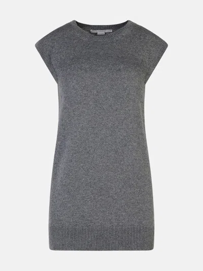 STELLA MCCARTNEY 'STELLA MCCARTNEY' SLEEVELESS GREY CASHMERE SWEATER