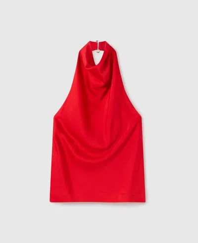 Stella Mccartney Sleeveless Halterneck Top In Red