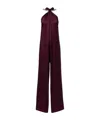 Stella Mccartney Womens Embellished Wide-leg Woven Jumpsuit Bordeaux In Burgundy