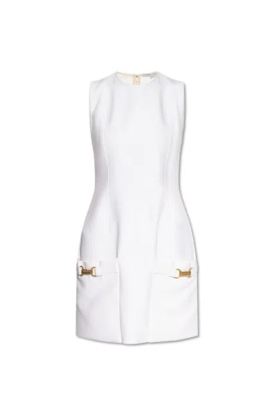 Stella Mccartney Tailored Sleeveless Mini Dress In White