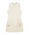 Stella Mccartney Clasp-embellished Sleeveless Mini Dress In White
