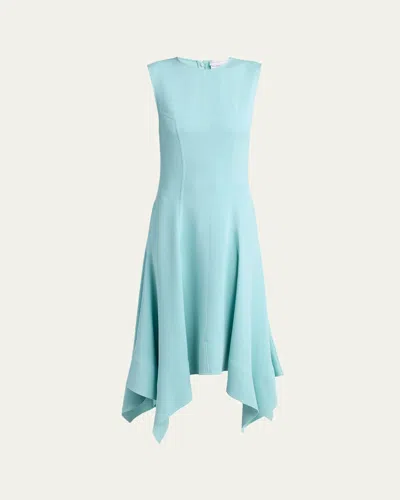Stella Mccartney Sleeveless Paneled Handkerchief Midi Dress In Transparent