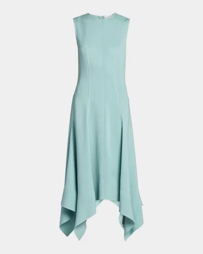 Stella Mccartney Sleeveless Paneled Handkerchief Midi Dress In Green