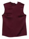 Stella Mccartney Sleeveless Round-neck Top In Burgundy