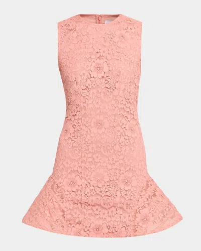 Stella Mccartney Sleeveless Sculpted Lace Mini Dress In Animal Print
