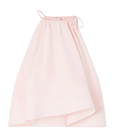 Stella Mccartney Womens Ballet Pink Halter-neck Frilled Silk Top