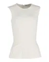 Stella Mccartney Sleeveless Top In White Cotton In White
