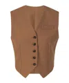 Stella Mccartney Sleeveless Vest In Brown