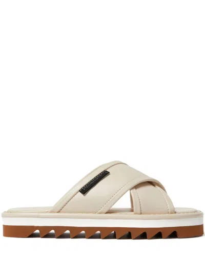 Stella Mccartney Slide Sandals With Application In Brown