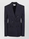 Stella Mccartney Slim Jacket Double Breasted Tailoring Lapel In Blue